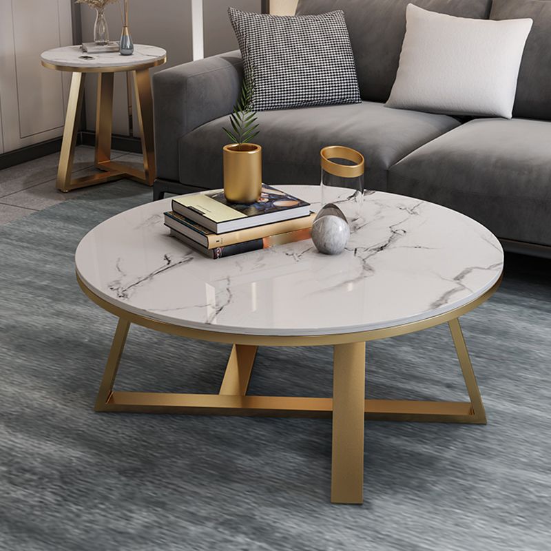 Slate Round Coffee Table Minimalist Round Coffee Table for Living Room