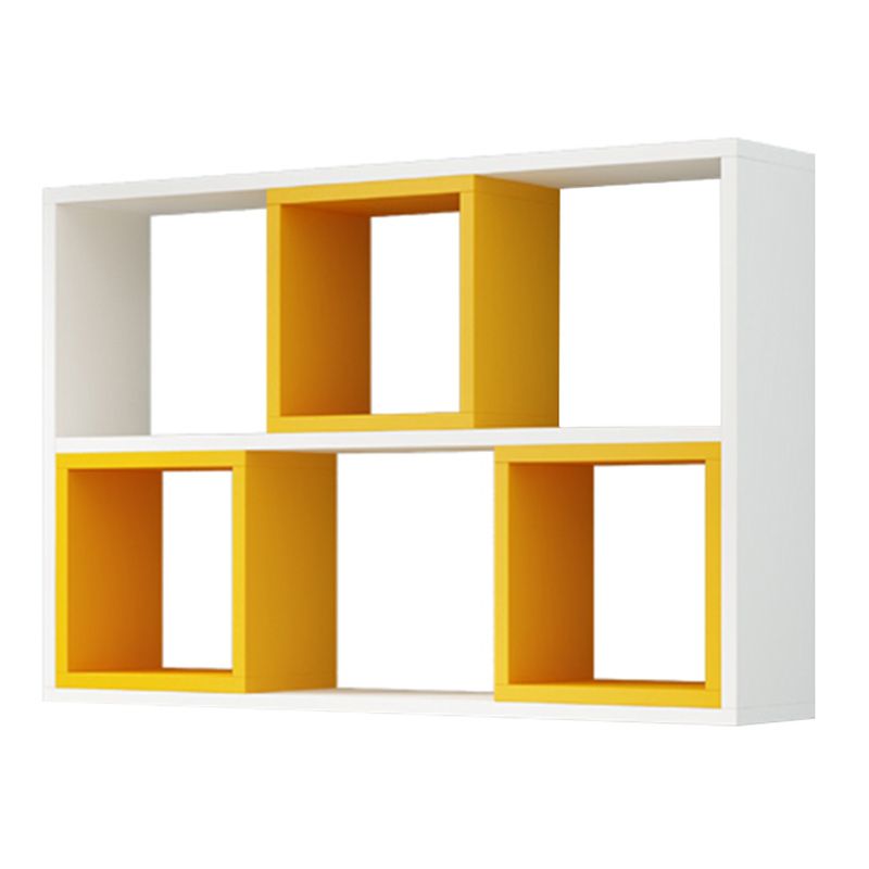 Modern Engineered Wood Book Shelf Wall Mounted Closed Back Shelf Bookcase for Home