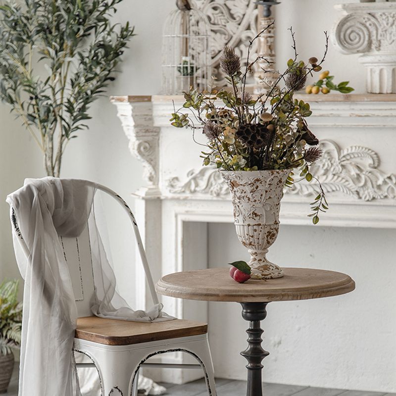 French Country Distressed Coffee Table Wooden Coffee Cocktail Table for Living Room