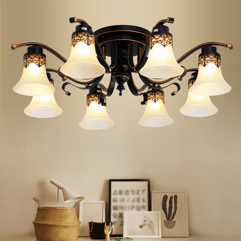 Eenvoudige inbouwplafondlamp Moderne plafondlamp met glazen kap voor woonkamer
