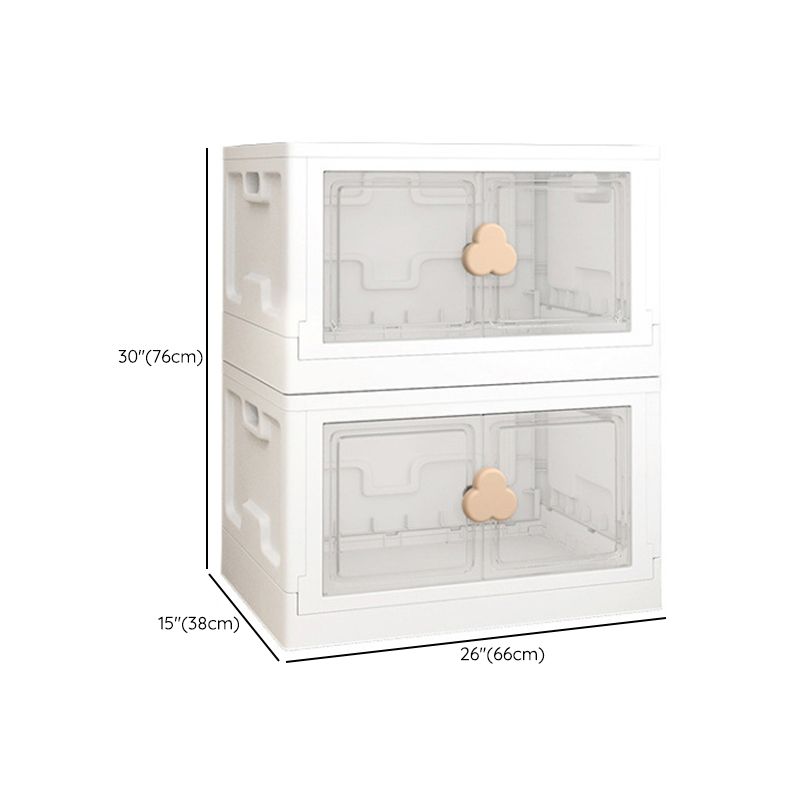 Contemporary Hinged Storage Cabinet Plastic Wardrobe Armoire