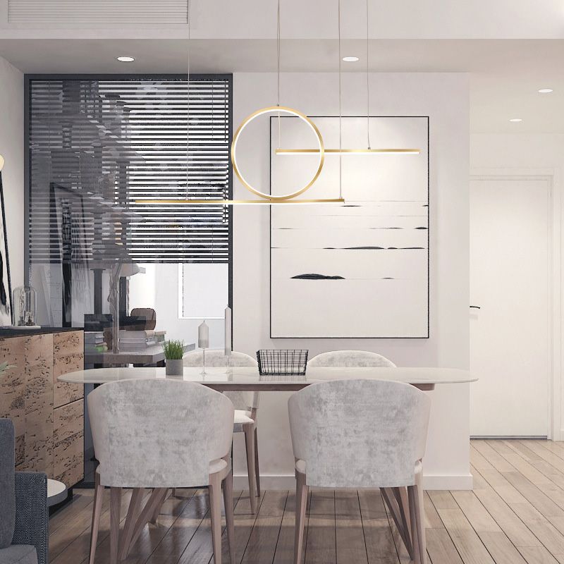 Ring Island Lighting Fishtures Acrilic Minimalismo Apparecchi di illuminazione a sospensione per il ristorante