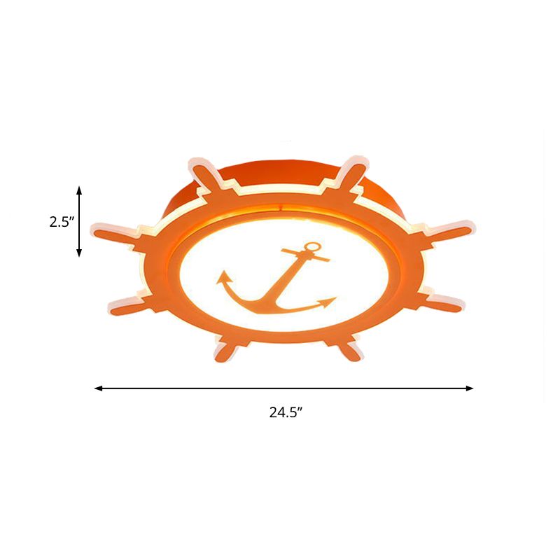 Ruder und Anker Flushmount Licht nautischen Stil Acryl Deckenleuchte für Teen