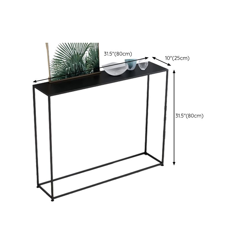 31.5-inch Tall Modern Console Table Iron Accent Table with 1 Shelf