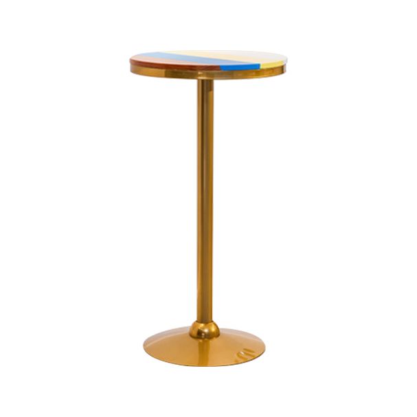 Solid Wood Bar Table Set Glam Round 1/3 Pieces Counter Table for Dining Room