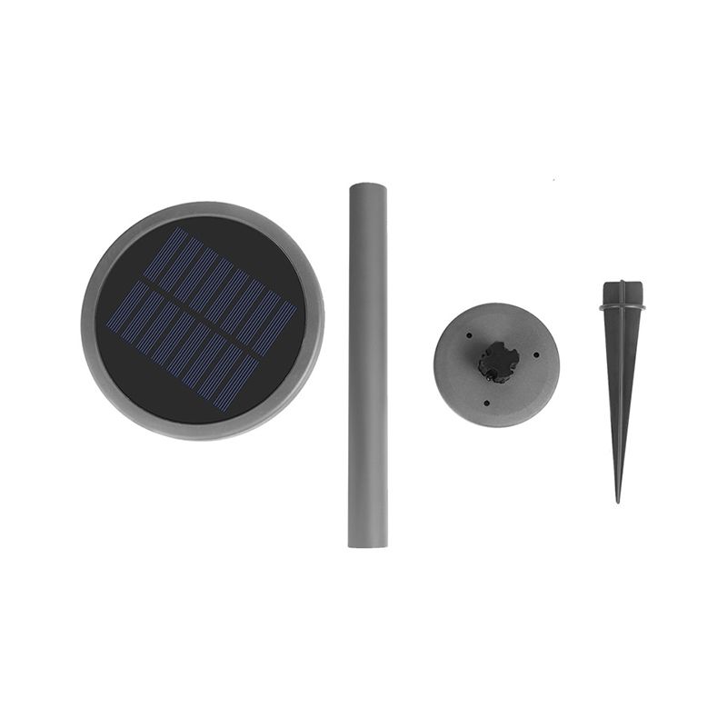 Hemisphere Plastic LED Lawn Light Decorative Black Solar Ground Lighting for Backyard