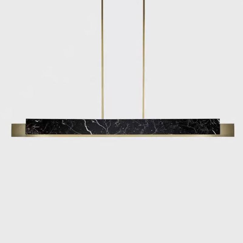 Modern Style Linear Pendant Lighting Metal 1- Light Island Light Fixture