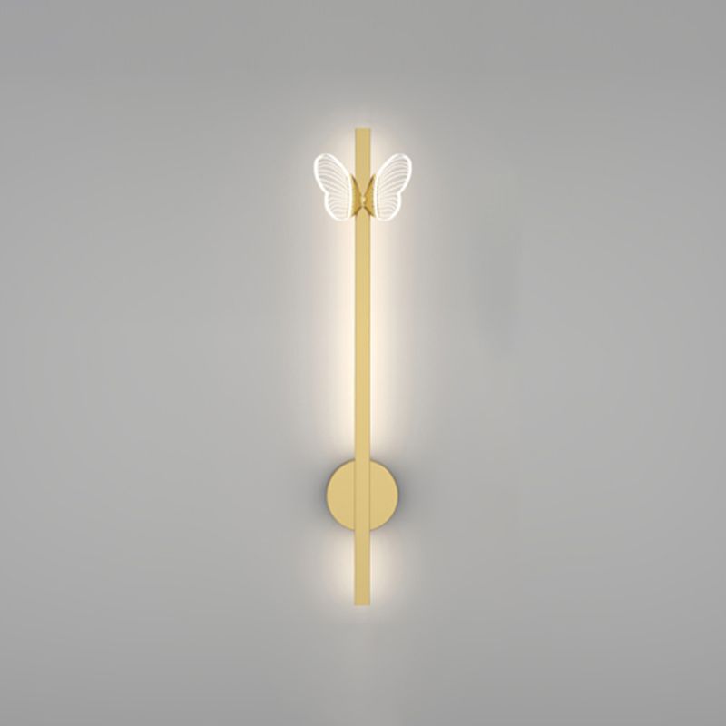 Strip Shape Wall Mount Light Butterfly LED Wall Light with Acrylic Shade for Bedroom
