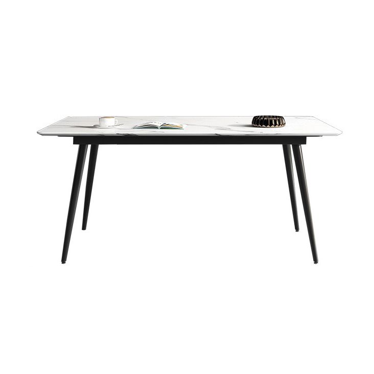 Modern Sintered Stone Rectangle Dining Set White Dining Set for Home Use