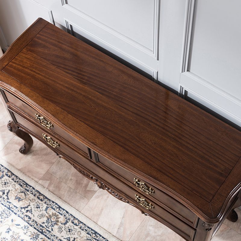 French Country Rectangle Console Table Wood Console Sofa Table with Drawers for Hall
