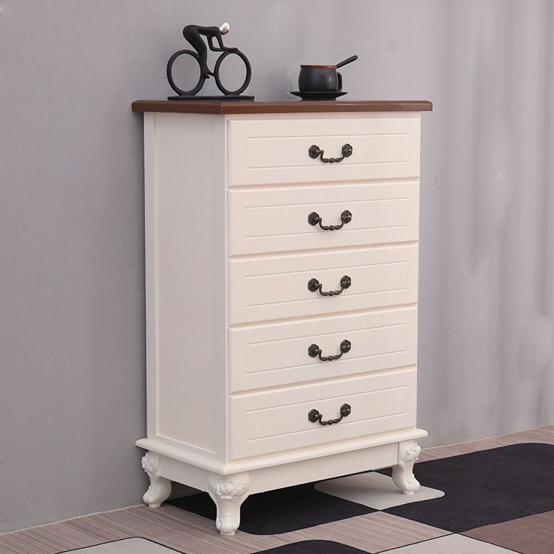 Contemporary Bedroom Storage Chest Solid Wood Soft-Close Drawers Dresser