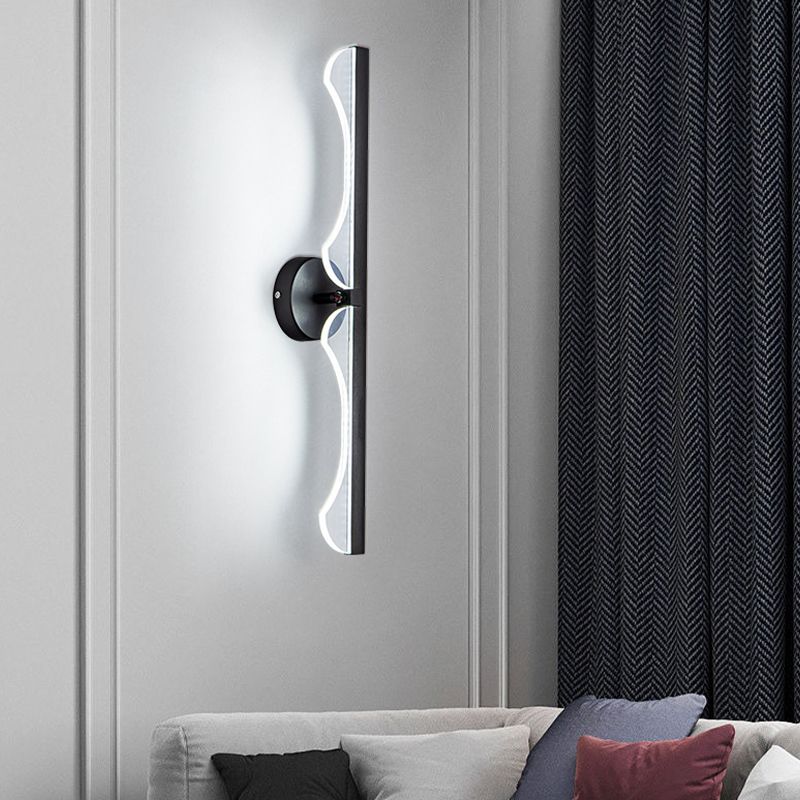 1 Light Linear Wall Mounted Lamp Contemporary Metal Wall Lighting Ideas