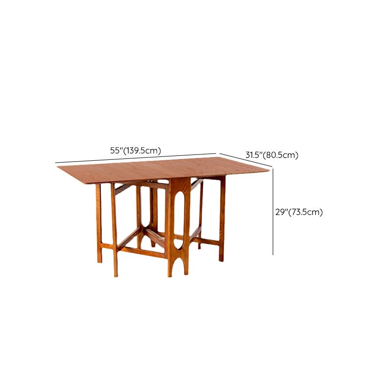 Drop-Leaf Dining Table Solid Wood Dining Table for Dining Room