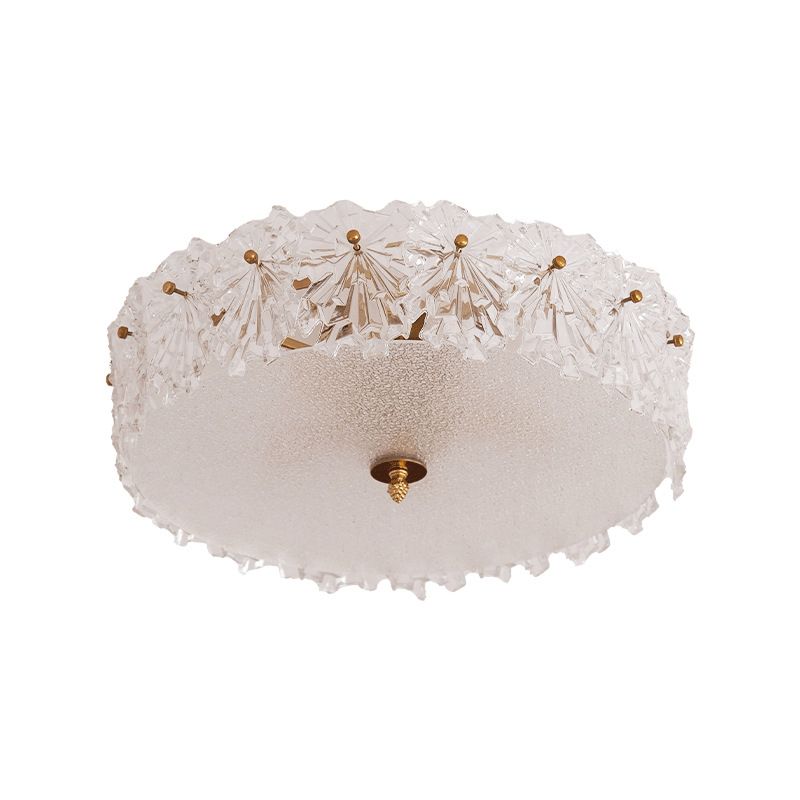 Modern Simple Glass Ceiling Light Round Shape Ceiling Lamp for Bedroom