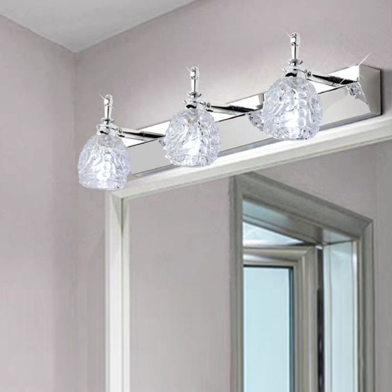 Simple Makeup Mirror Light Nordic Modern Toilet Bathroom Glass Shade Mirror Lamp Fixture