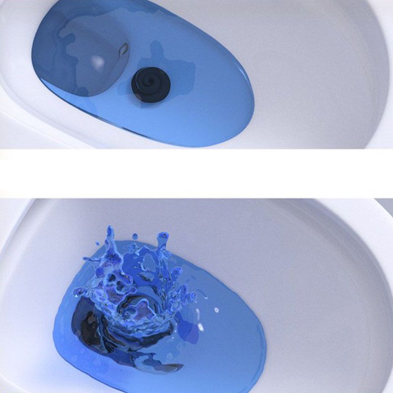 1-Piece Round Toilet Bowl 1.2 GPF Siphon Jet Flush Toilet for Bathroom