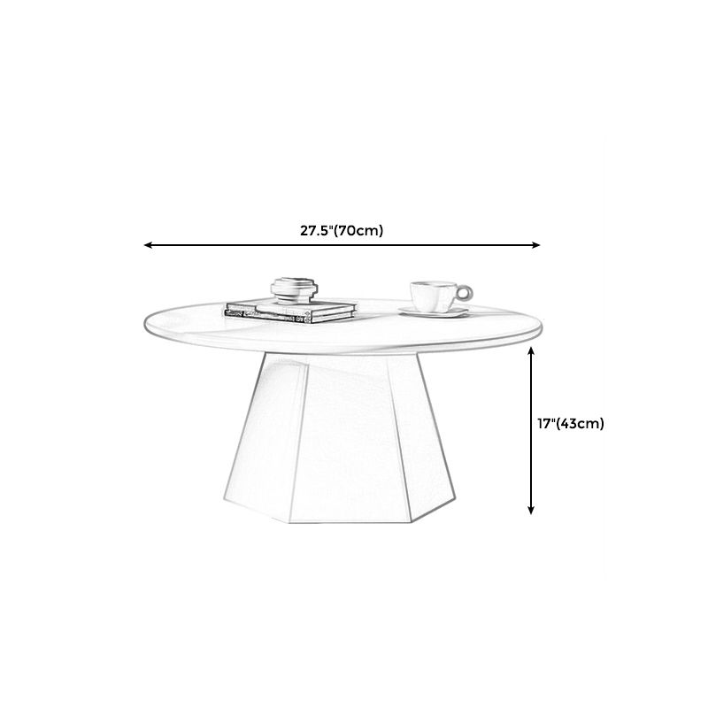 Pedestal Coffee Table Modern Black/White Cocktail Table for Room