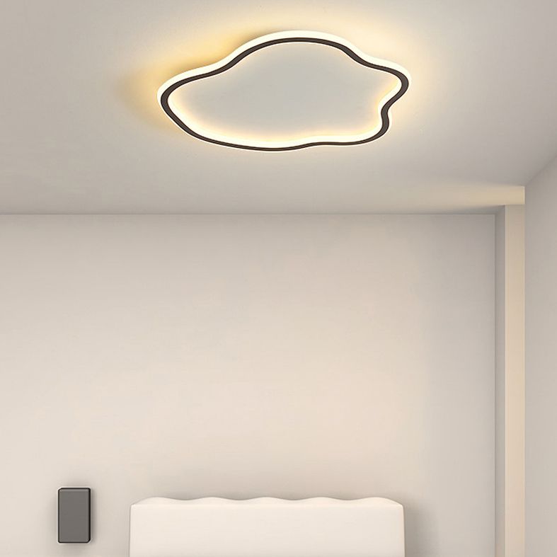 Luminaire Led moderne encastré, abat-jour en acrylique en forme de nuage pour chambre à coucher
