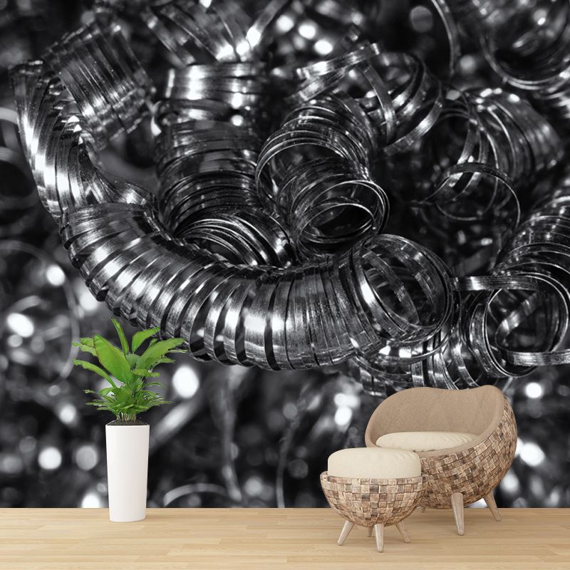 Industrial Style Mental Murals Wallpaper for Living Room, Custom Size Available