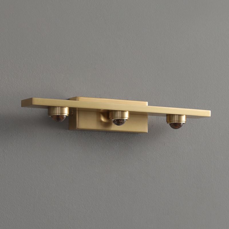 Lineare Form Metallwandbeleuchtung moderne Multi -Leuchten -Wandmontageleuchten in Messing