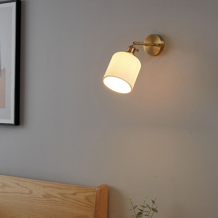 Cylinder Wall Lighting Fixtures copper Modern Style 1 Light Wall Mounted Light Fixture