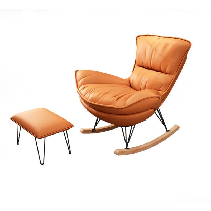 35.82" L x 39.76" W x 34.25" H Armless Lounge Chair with Ottoman for Living Room