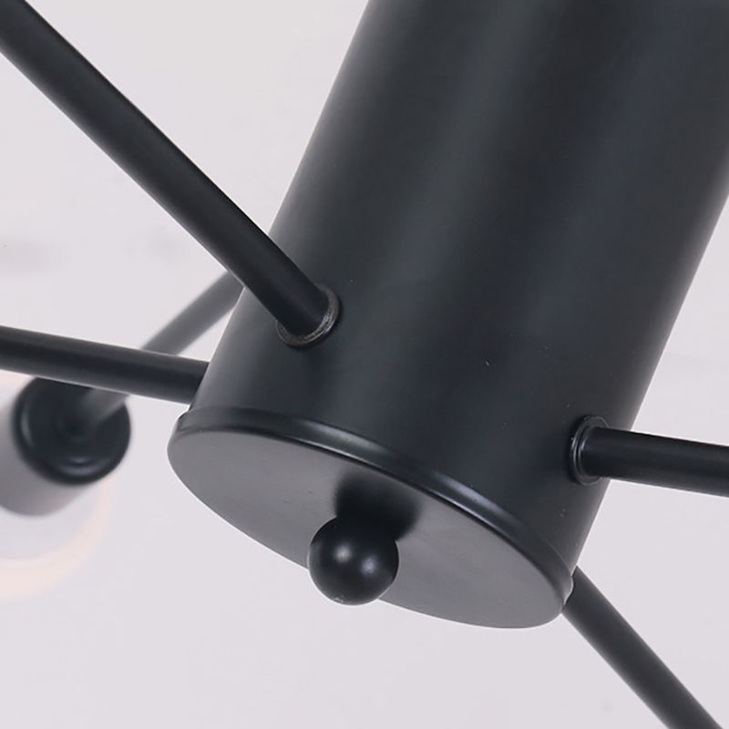 Modern Metal Bare Bulb Chandelier Light Fixtures Cafe Restaurant Hanging Chandelier