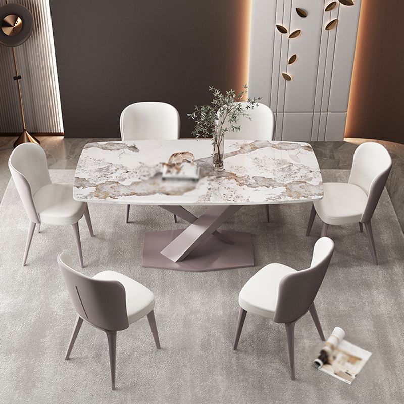 Modern 1/2/5/6/7 Pieces Indoor Kitchen Dining Set Sintered Stone Table and Chair Set