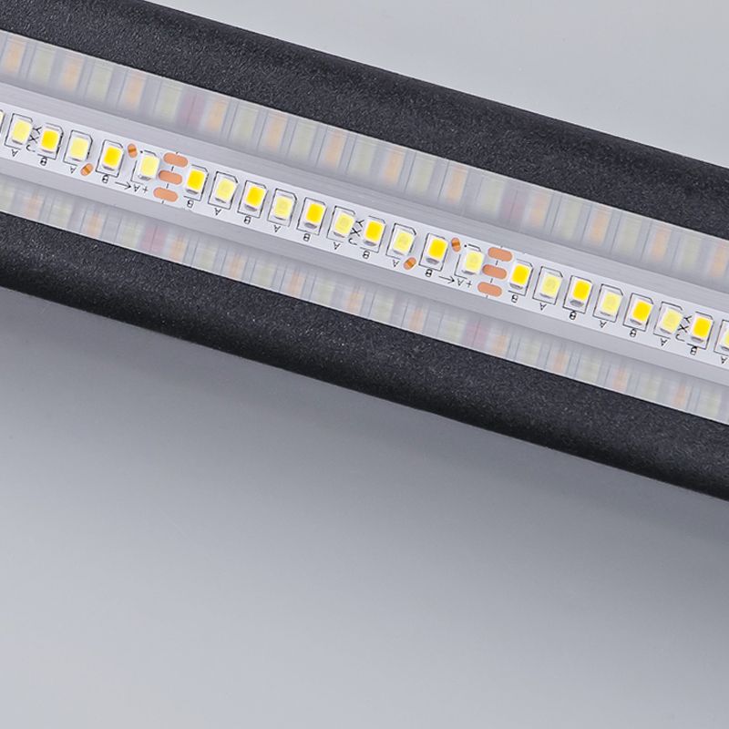 Modern Aluminum Island Light Linear 1-Light Restaurant Hanging Lamp with Acrylic Shade