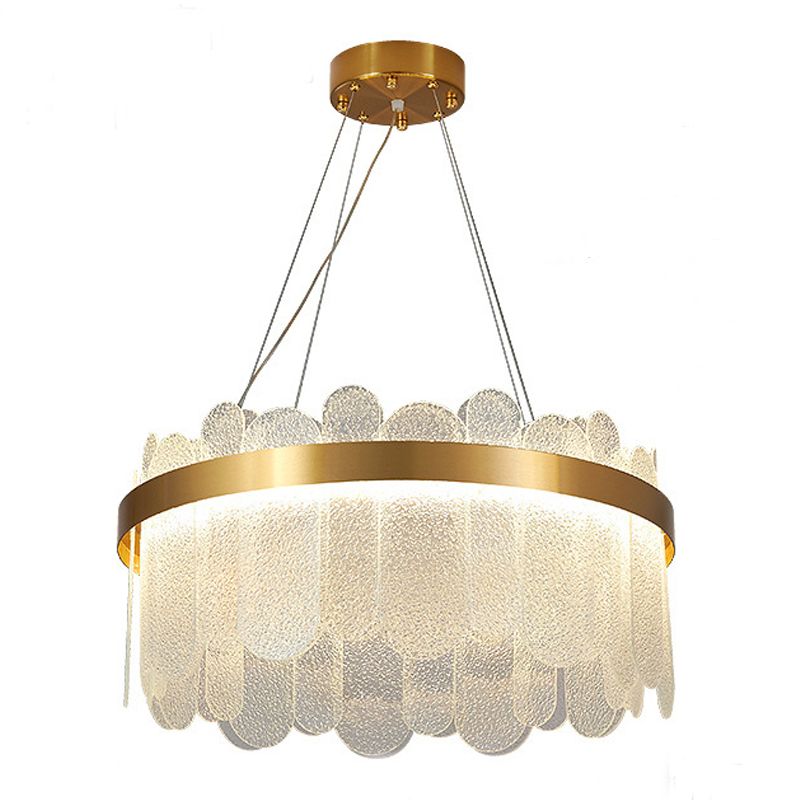 Modern Nordic LED Hanging Light Glass Geometric Chandelier for Living Room
