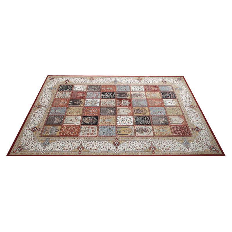 Alfombra de estampado de baldosas marroquí tradicional alfombra resistente a manchas de alfombra de poliéster para sala de estar para sala de estar