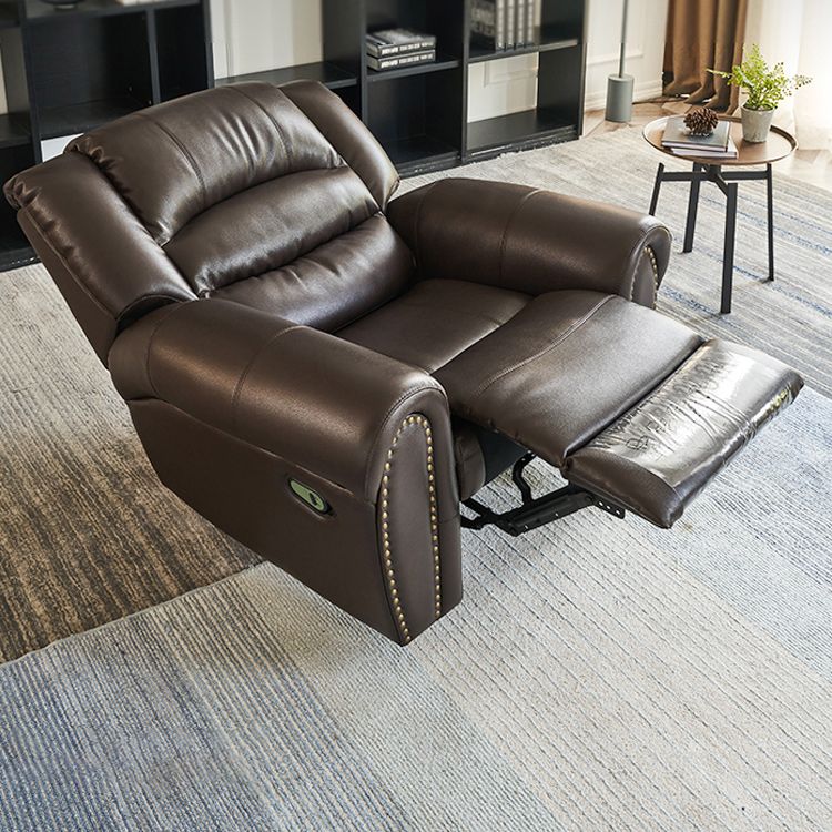40.94" Wide Brown Standard Recliner Genuine Leather Recliner Chair