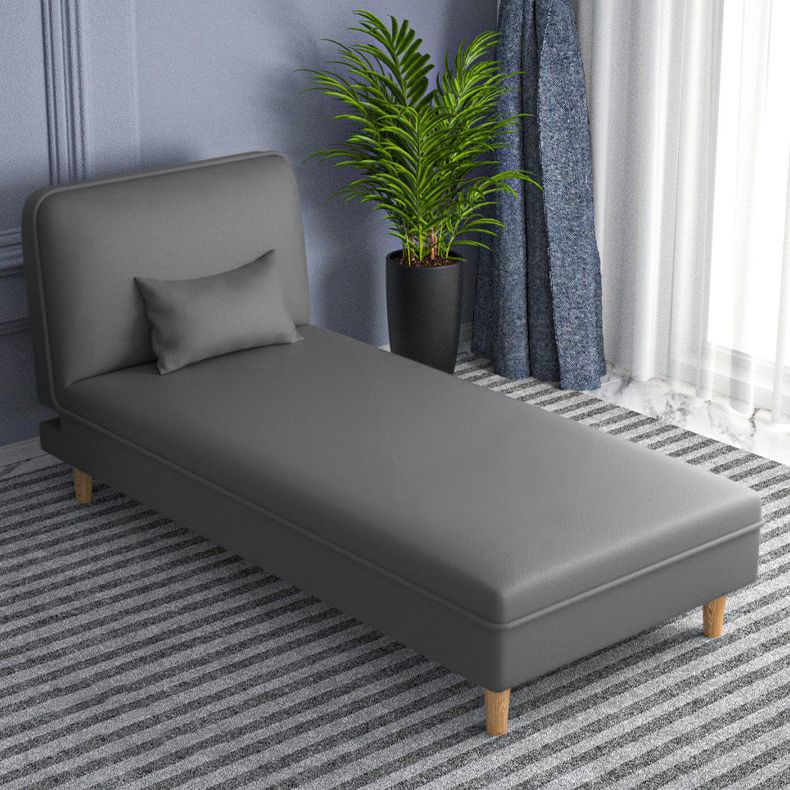Modern 3-Position Armless Chaise Lounge Couch Fabric/Faux Leather Chaise