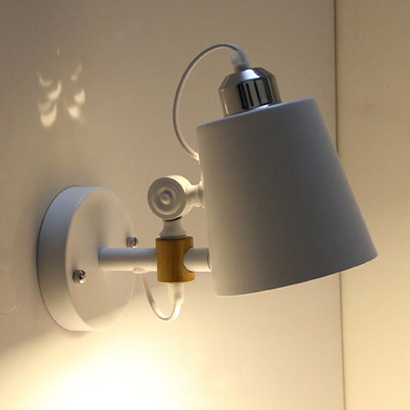 Industrial Style Wall Lamp Empire Shade Metal 1 Light Sconces for Bedroom