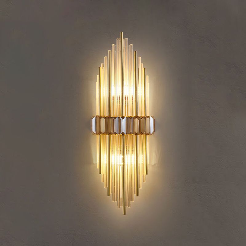Crystal Geometric Shape Wall Light Modern 2-Lights Wall Light Sconce