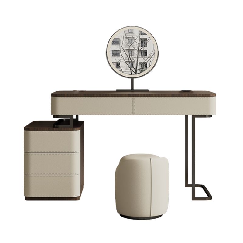 Wooden Make-up Vanity White Makeup Vanity Desk Table with Drawers