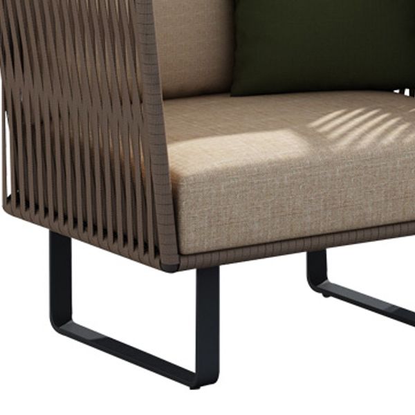 Metal Outdoor Patio Sofa Tropical Patio Sofa Water Resistant