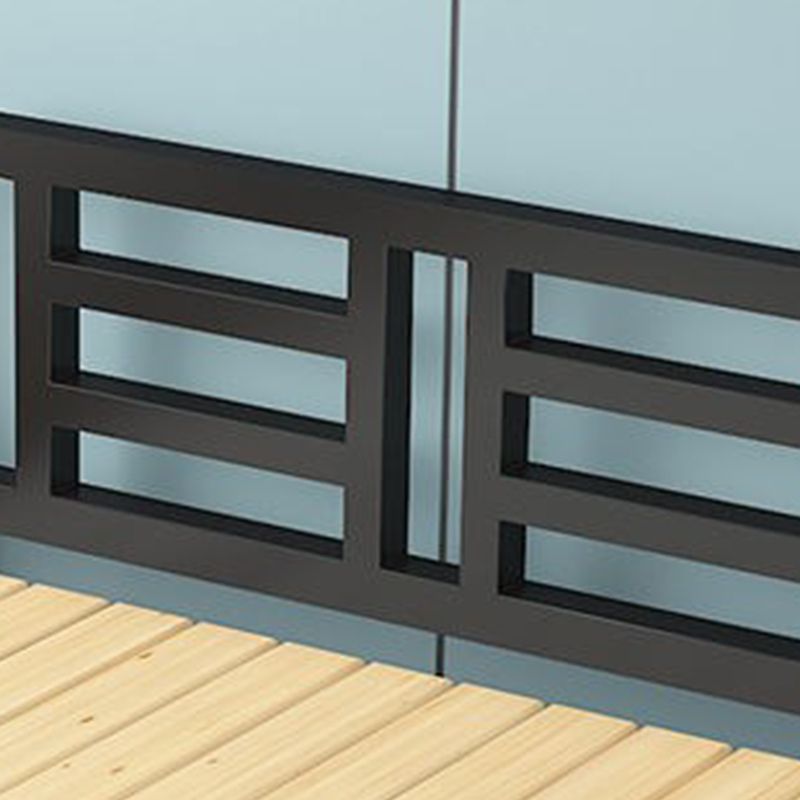 Glam Metallic Standard Bed with Open-Frame Headboard, 78 inch