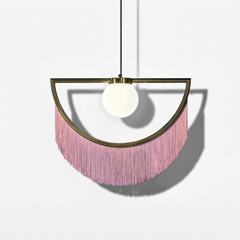 Luce del soffitto rotondo acrilico Light Nordic Soggetto a bulbo singolo Luce a sospensione con arredamento marginale in rosa