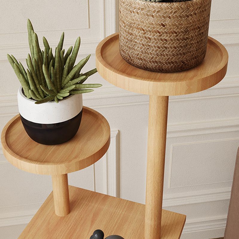 Contemporary  Wooden Oval Top Side Table  End Table36.22" High with Storage