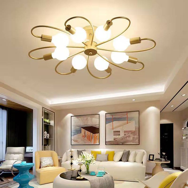 Metallic Swirl plafondlamp industriële stijl woonkamer semi spoeling mount licht