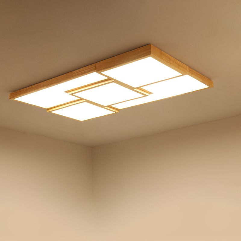 Sépissage en bois Sépissage de l'épissage de l'épissage Légère lumière Beige moderne Cébullition Fixation de la lumière pour la salle de séjour