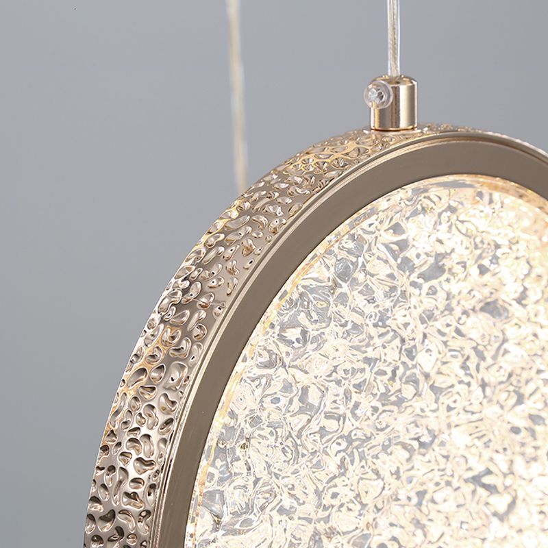 Pendentif multi-lumière rond en or