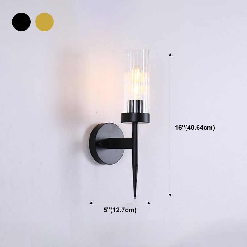 Minimalist Style Wall Sconce Lighting Geometric Glass Shade Wall Lighting Fixtures