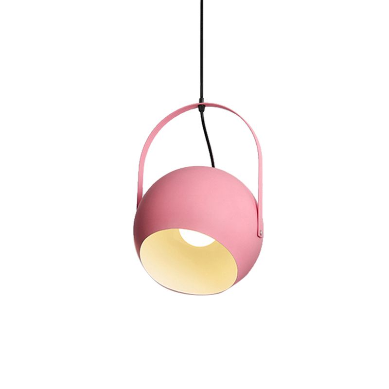 1 Head Globe Pendant Light Rotatable Macaron Loft Metal Hanging Light für Wohnzimmer