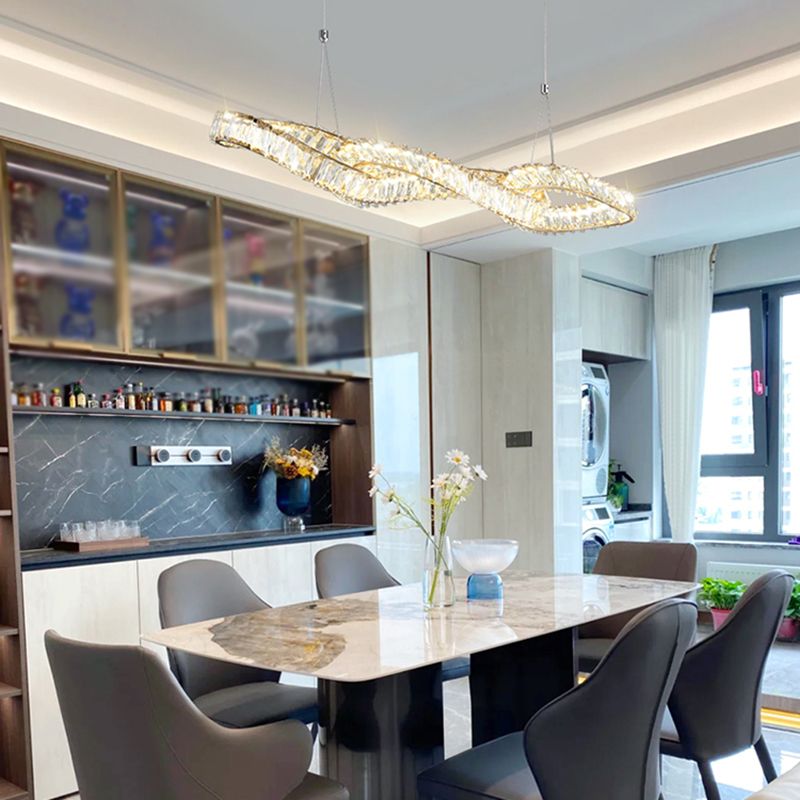 Modern Dining Chandelier Pendant Kitchen Dining Room Crystal Hanging Light Fixture