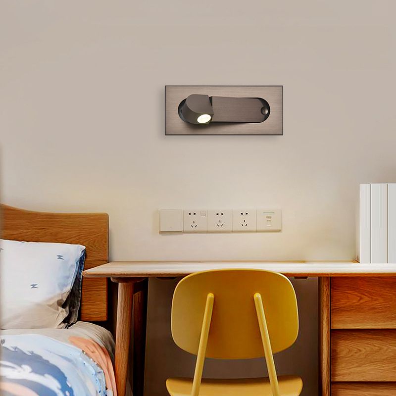 Modernism Single Wall Mounted Sconce Metal Wall Light with Hole 3'