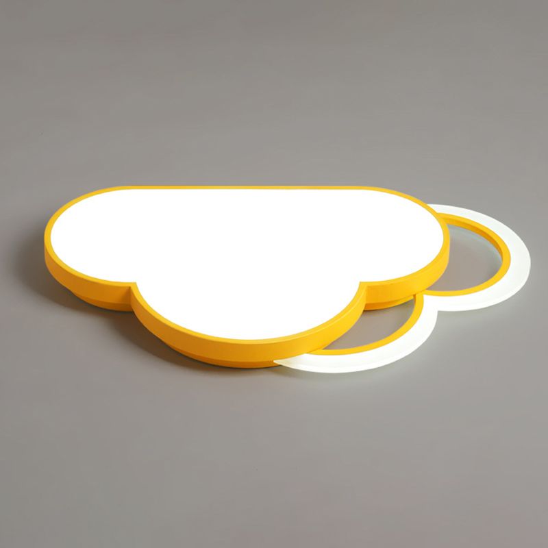 LED-Unterputzleuchte für Schlafzimmer, moderne, deckennahe Beleuchtung mit Cloud-Metallschirm