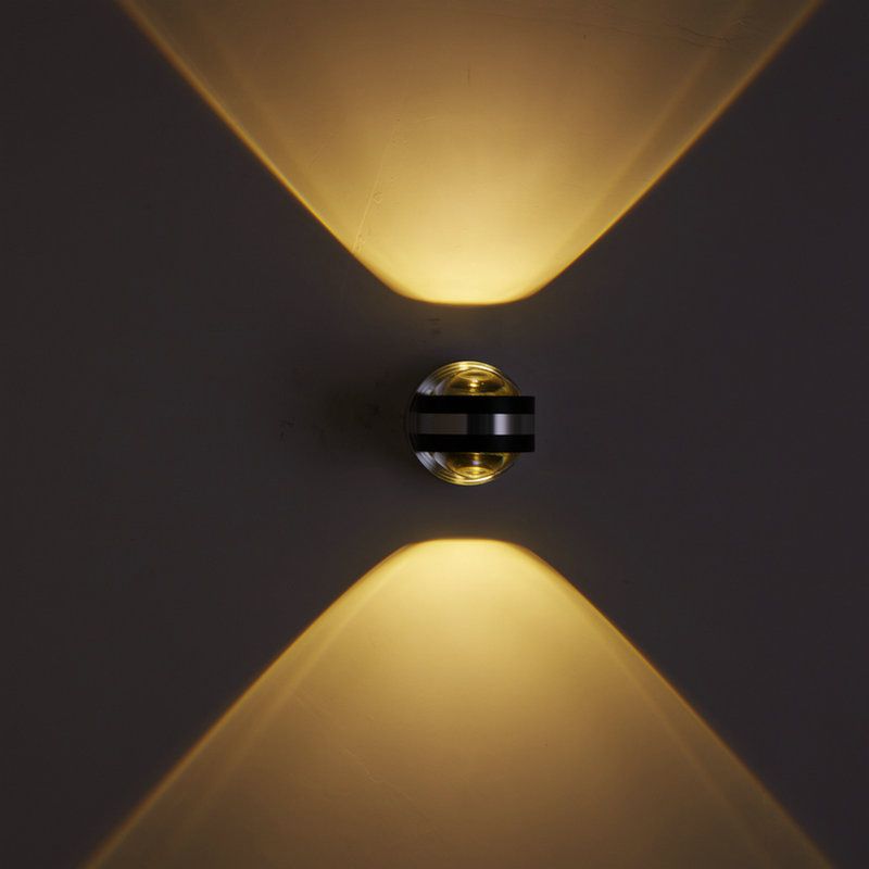 Stile moderno mini a led lampada a parete in cristallo lente in alluminio Ambiente Sconce da parete per caffetteria pub