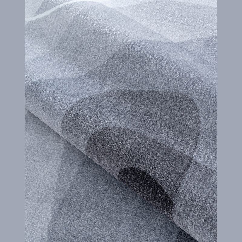 Blue Living Room Carpet Casual Abstract Indoor Carpet Polyester Anti-Split Rug